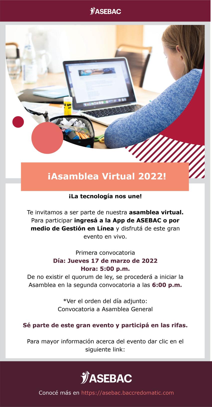 ¡Asamblea Virtual 2022!